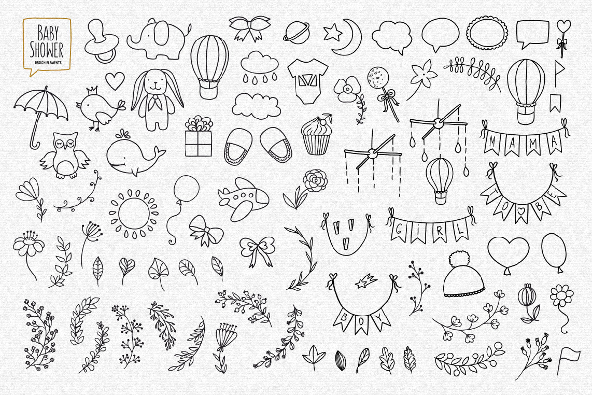 Baby Shower Collection, a Decorative Illustration by Chelovector (Photo 2 of 5)