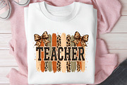 Teacher PNG Shirt School Leopard Bow, a Decorative Illustration by SugarCloudStudioArt (Thumbnail 5 of 6)