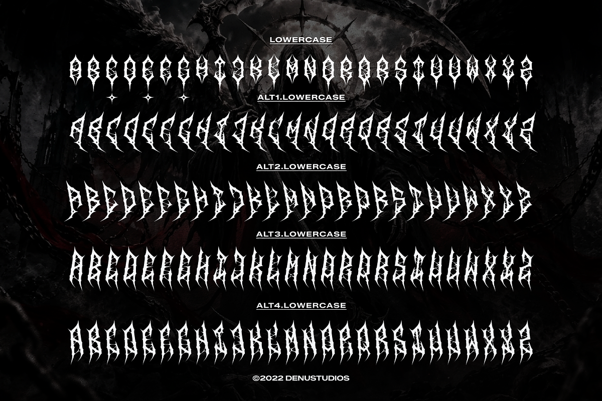 Reapergod | Black Metal Font, a Blackletter Font by Denustudios (Photo 10 of 10)