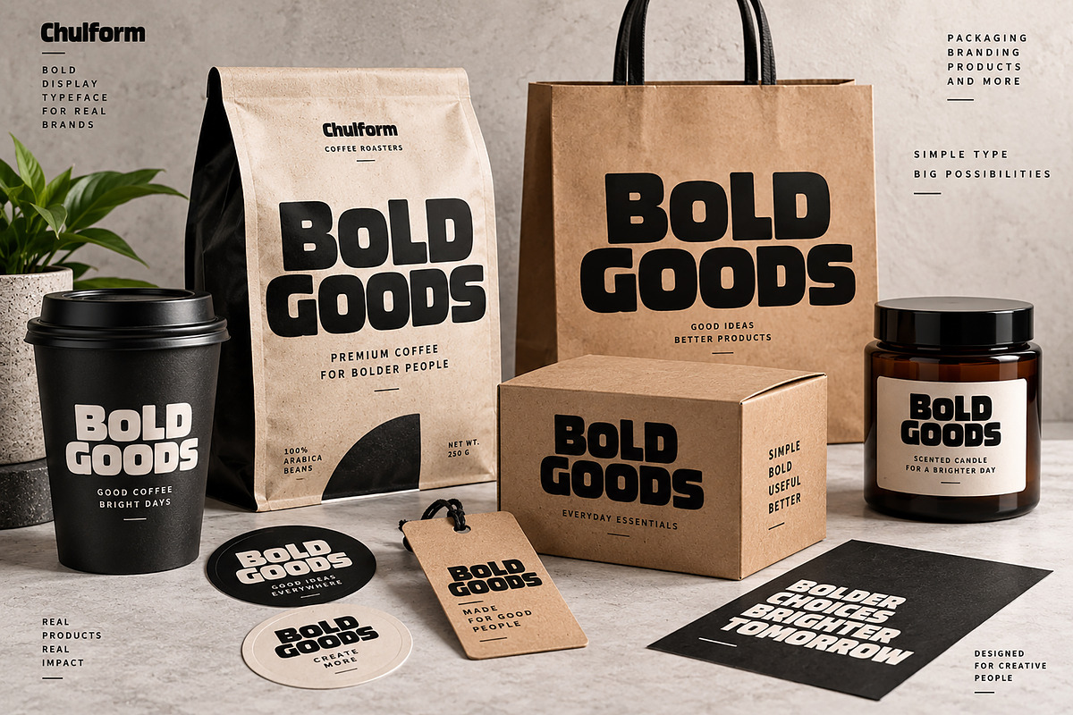 Chulform - Bold Display Typeface, a Script Font by Wow Magic (Photo 5 of 6)