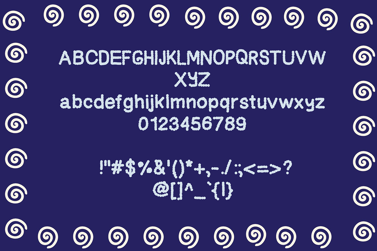 The Thinker bubble dotted fun font, a Handwritten Font by Ashiya Pixel (Photo 11 of 21)