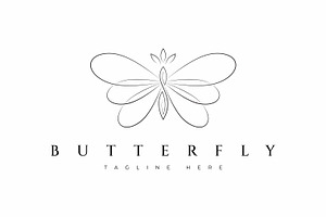 Butterfly Logo Linear Style Luxury, a Branding & Logo Template by Signatoro