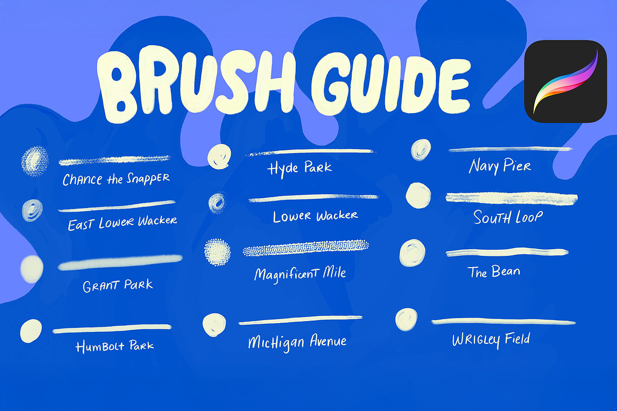 Chicago Brush Pack (Procreate), a Brush Add-On by studio.pancz (Photo 2 of 2)