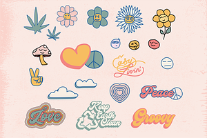 Groovy Icons Clip Art SVG File