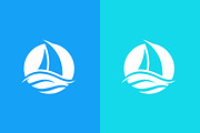 Sailboat Logo Abstract Wave Sea, a Branding & Logo Template by Signatoro (Thumbnail 2 of 3)