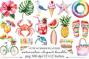 Cute Summer Planner Clipart, an Illustration by Designking (Thumbnail 1 of 5)