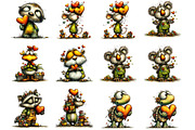 Funny Valentine Animals Clipart, an Illustration by Designking (Thumbnail 2 of 5)