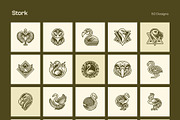 1500 Bird Logo Art Set, a Solid Icon by Creative Stall (Thumbnail 27 of 38)