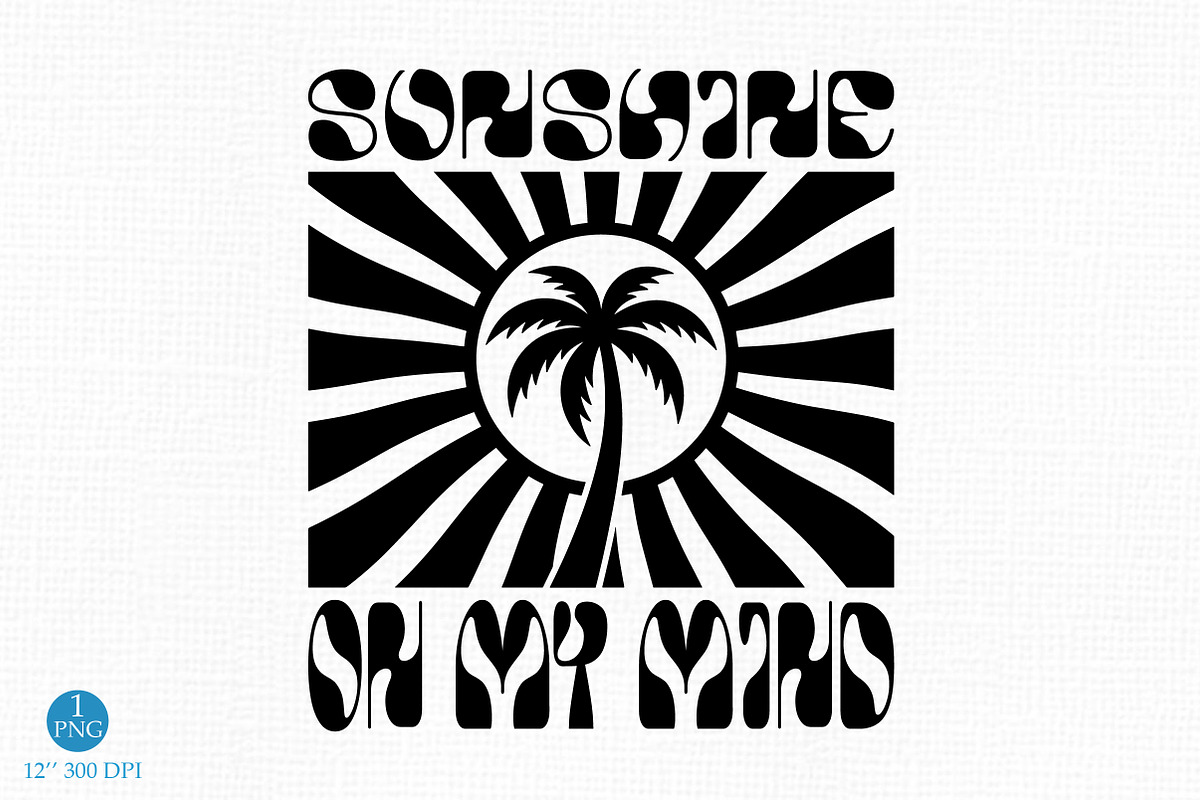 Sunshine On My Mind Summer PNG, a Seasonal Illustration by Libby Wishes (Photo 1 of 5)