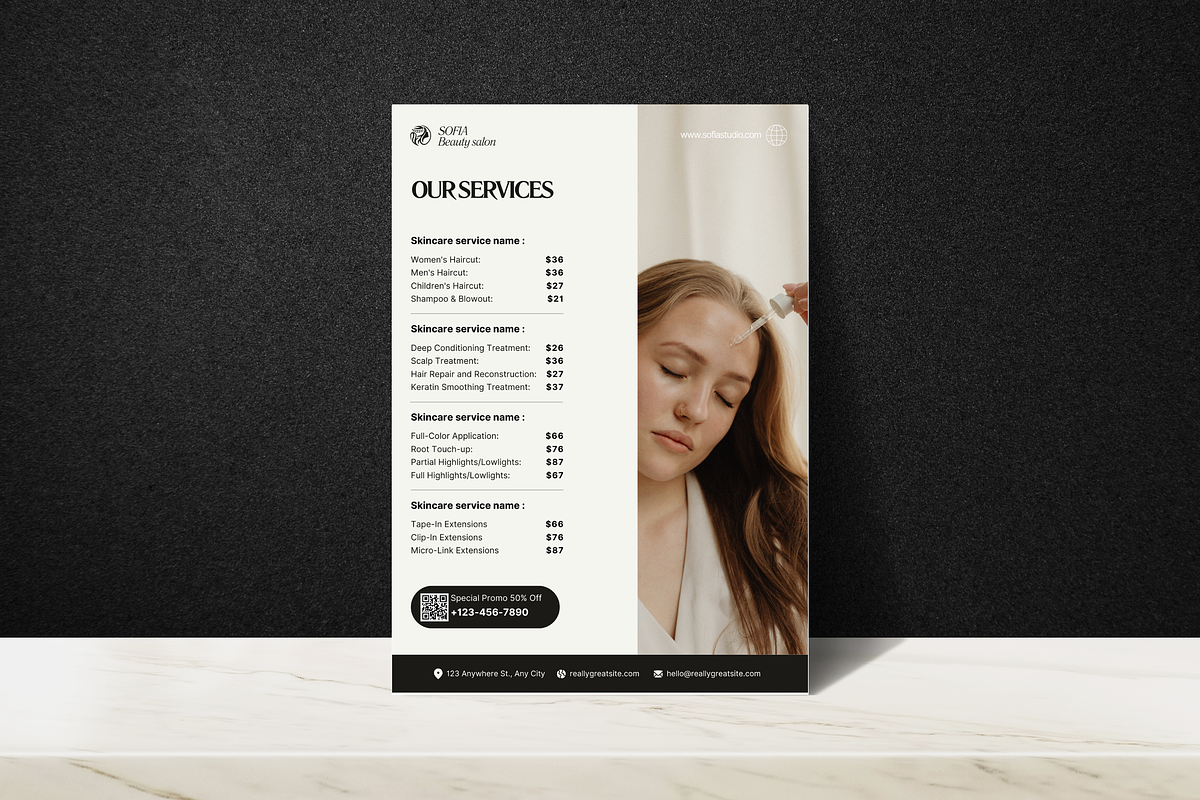 Esthetician flyer template, a Flyer Template by My Template Studio (Photo 3 of 6)