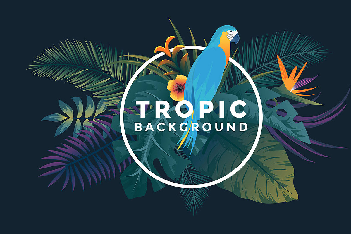 Tropical backgrounds, a Texture Illustration by Creative Graphics (Photo 4 of 11)