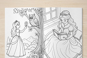 Magical Princess Coloring Book Vol27, a Person Illustration by ikarifq shop (Thumbnail 3 of 7)