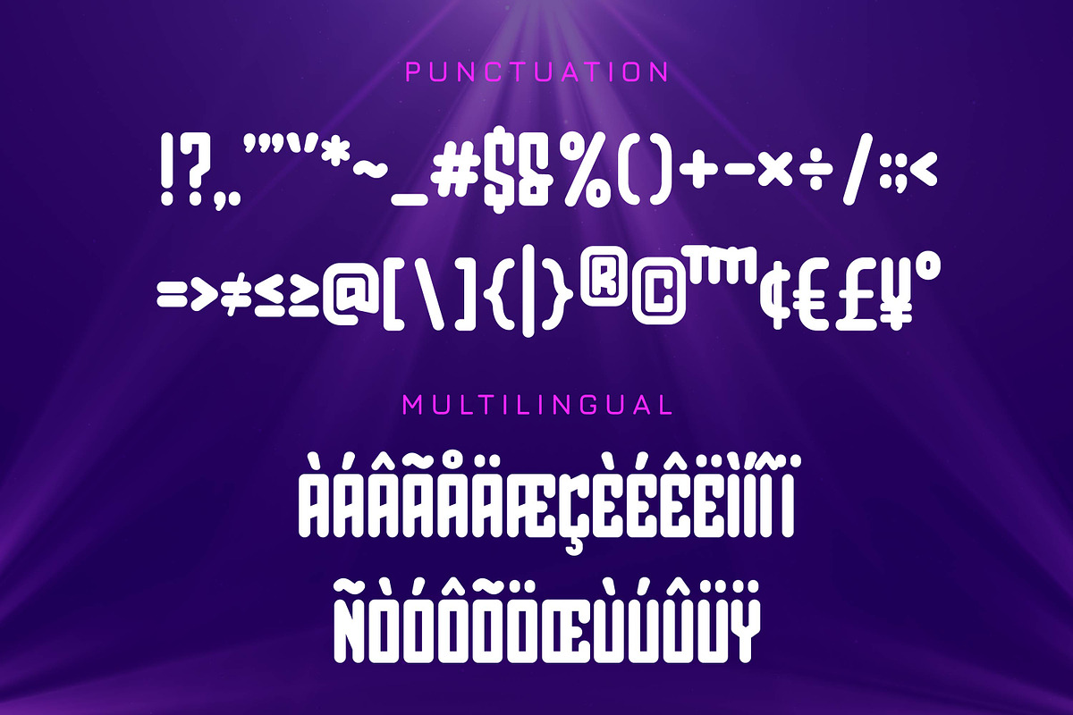 Neon Flux - Modern Futuristic Font, a Font by Gumrega Studio (Photo 6 of 7)
