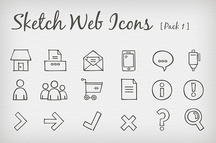 Sketch Web Icons [Pack 1]