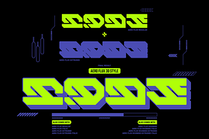 Aero Flux Modern Cyber Mecha Font