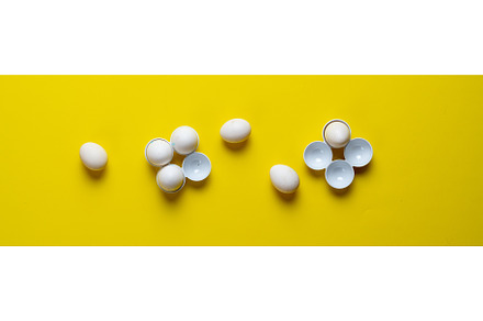 the some white chicken eggs flat lay, a Food & Drink Photo by Mikee's stuff