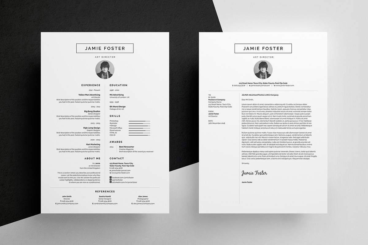 Resume/CV - Jamie, a Resume Template by bilmaw creative (Photo 2 of 3)