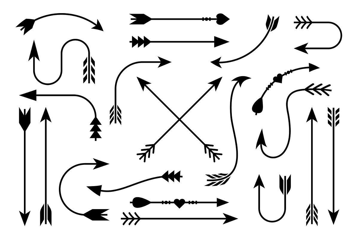 Black Arrow Graphics Collection, an Object Graphic by Saba Vector