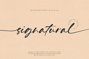 Signatural Handwritten Script Font