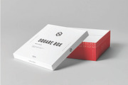 Square Shoe Box Mockup, a Packaging Mockup by DesignRushMarket (Thumbnail 6 of 7)