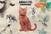 Retro Collage Kit (422 Cliparts), an Object Graphic by Megan Aili Designs (Thumbnail 11 of 15)