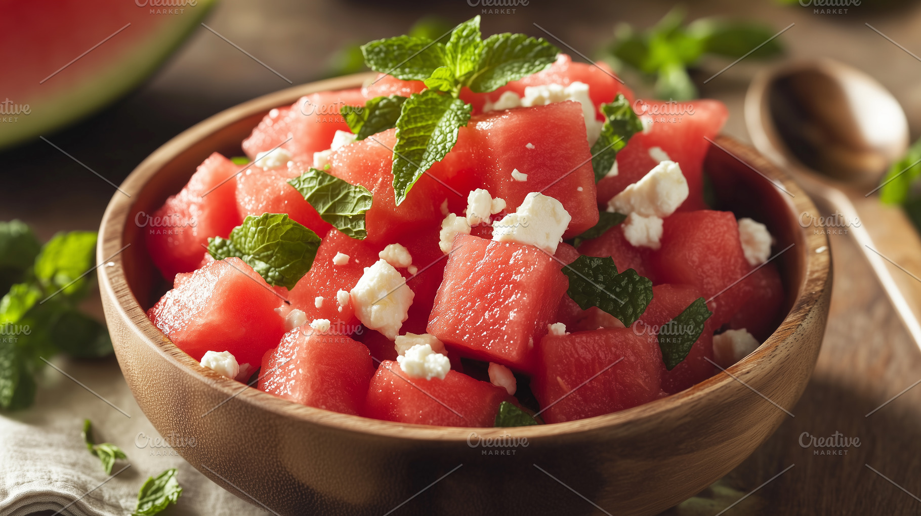 Refreshing watermelon salad, a Food & Drink Photo by MistyDay