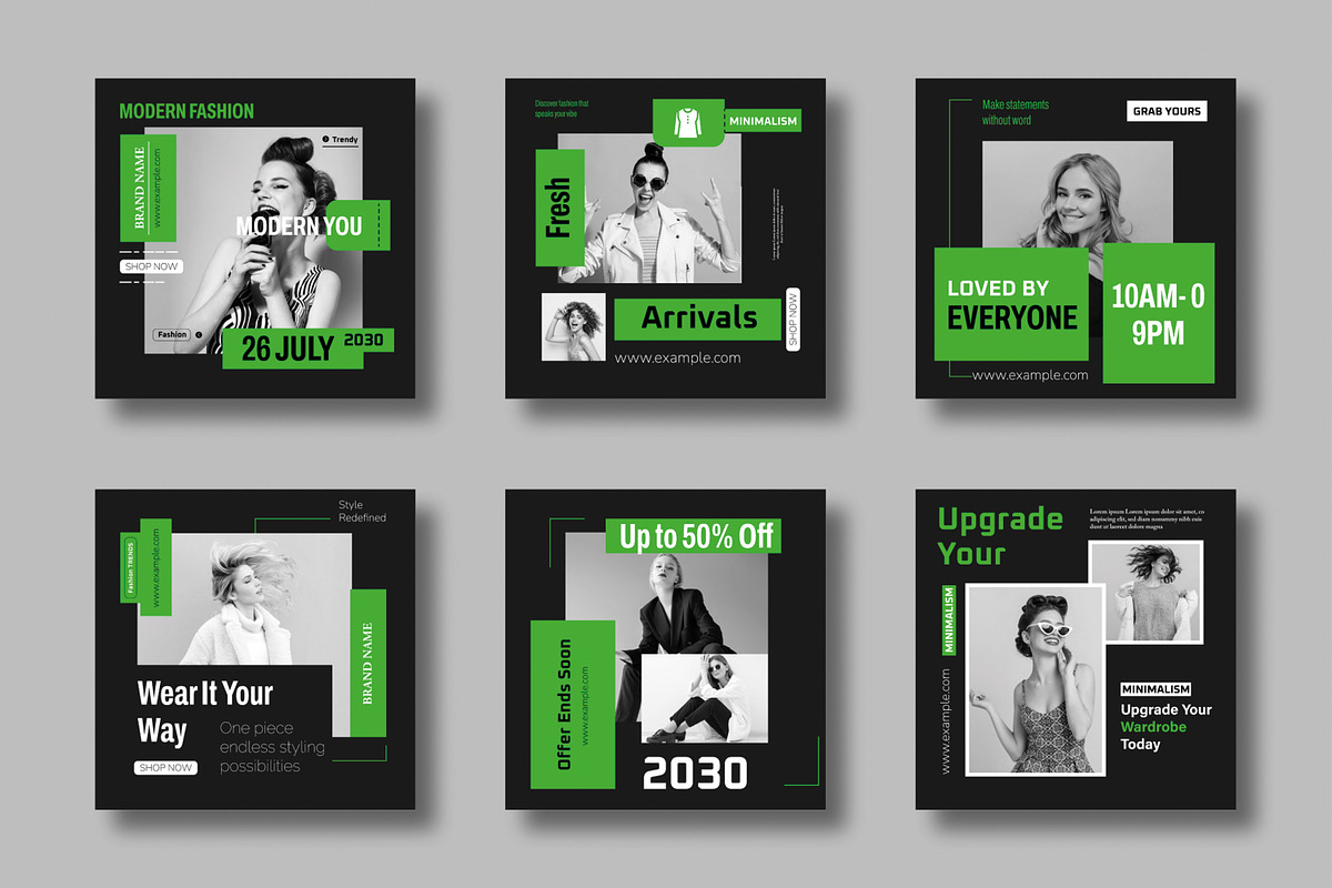 Fashion Social Media Template, a Social Media Template by MightyDesign (Photo 1 of 8)