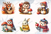 Watercolor Woodland Animals Clipart, a Graphic by designcity5 (Thumbnail 2 of 5)