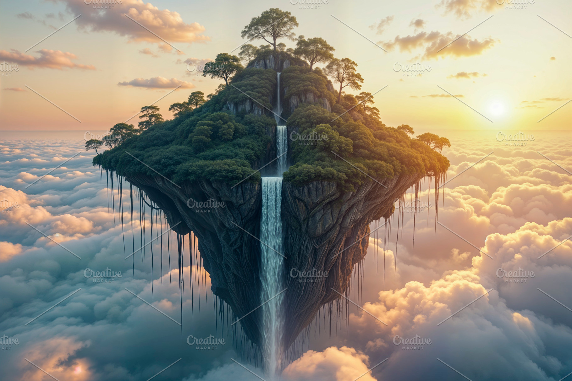 Majestic floating island, a Photo by rarrarorro