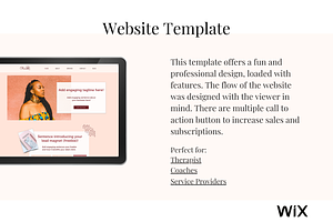 Wix Website Template Olivia