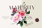 Watercolor Flowers Clipart, a Decorative Illustration by WalaPalette (Thumbnail 2 of 6)