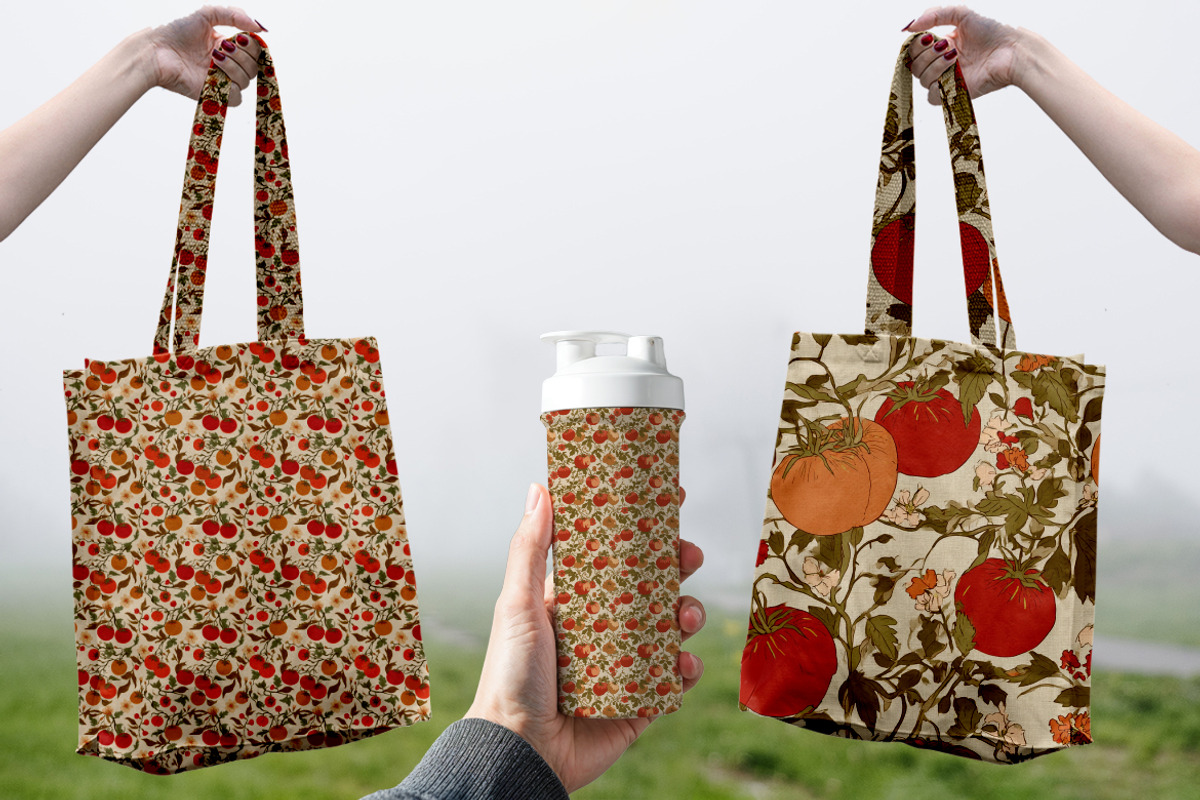 Tomato and Vine Farmhouse Patterns, a Pattern Graphic by one-touch (Photo 6 of 9)