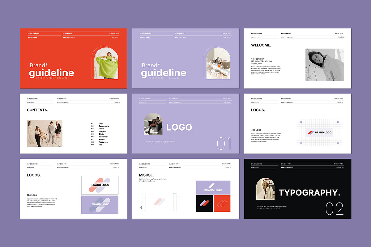 Brand Guidelines Template, a Presentation Template by CreativeSlides (Photo 3 of 7)