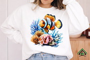 Watercolor Sea Animals Clipart, an Illustration by Craft Nest (Thumbnail 7 of 12)