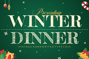 Winter Dinner, a Serif Font by ismanayuda
