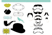 Mustache, Spectacles, Lips Clip Art, an Illustration by GraphicMarket (Thumbnail 2 of 3)