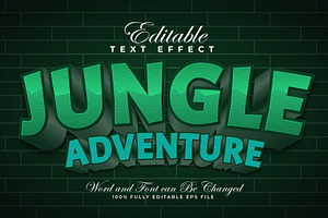 Jungle 3D Text Effect Style | EPS, a Layer Style Add-On by padilah_a