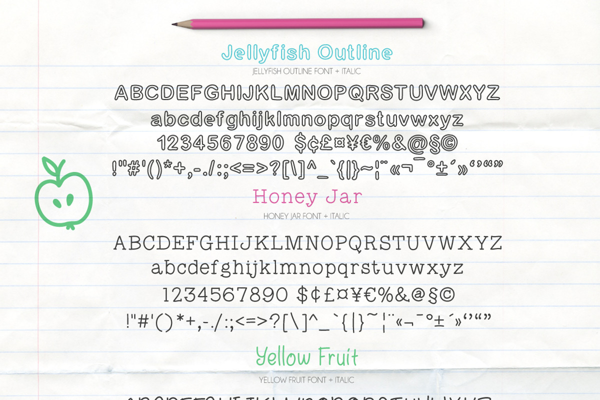 Fontytotty 25 Font Collection, a Sans Serif Font by Julia Dreams (Photo 11 of 11)