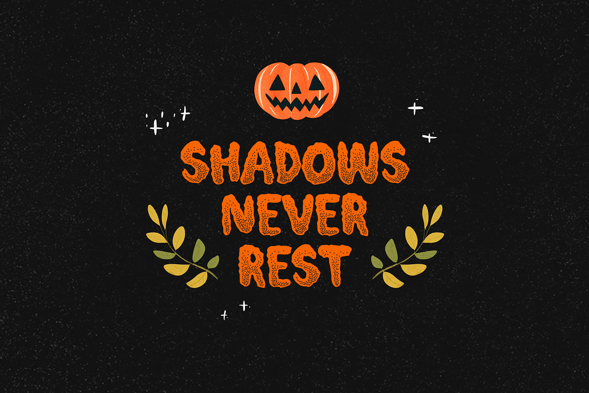 HAUNTED ENCLAVE | Halloween Fonts, a Sans Serif Font by Ckybe's Corner (Photo 3 of 7)