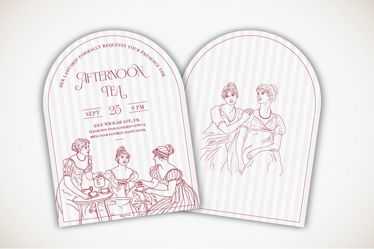 Jane Austen Inspired Line Art, a Person Illustration by Miriam Furniss Designs (Photo 5 of 13)