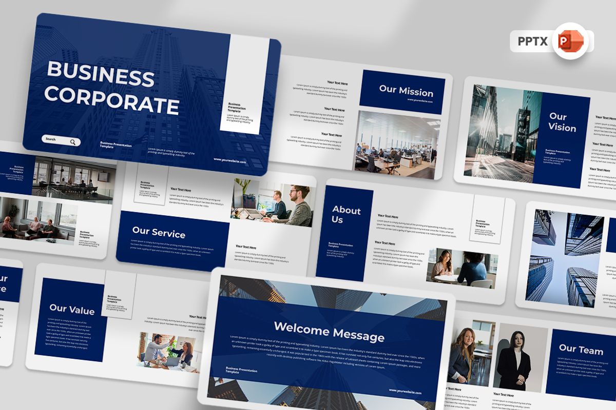 Business Corporate - PowerPoint, a Presentation Template by QR Design ...