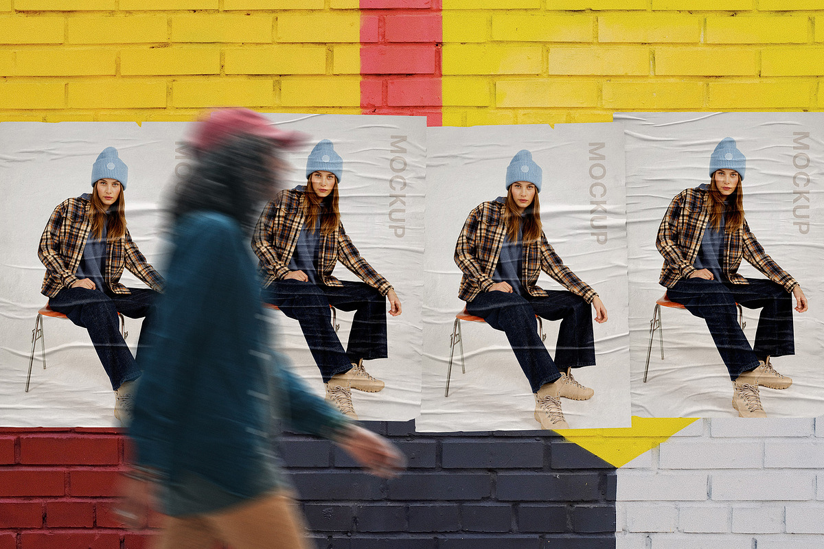 Outdoor Glued Posters Mockup, a Product Mockup by Design Squad