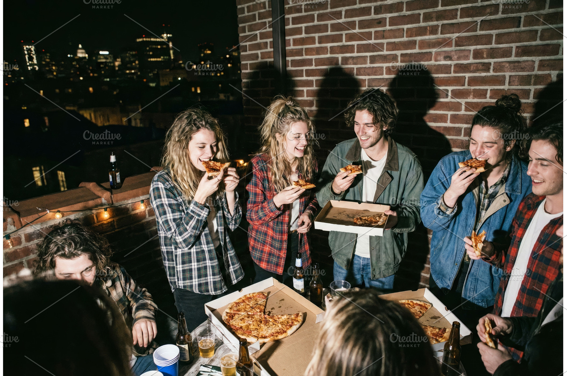 Teens Enjoy Pizza, a Person Photo by CREATIVEDEF