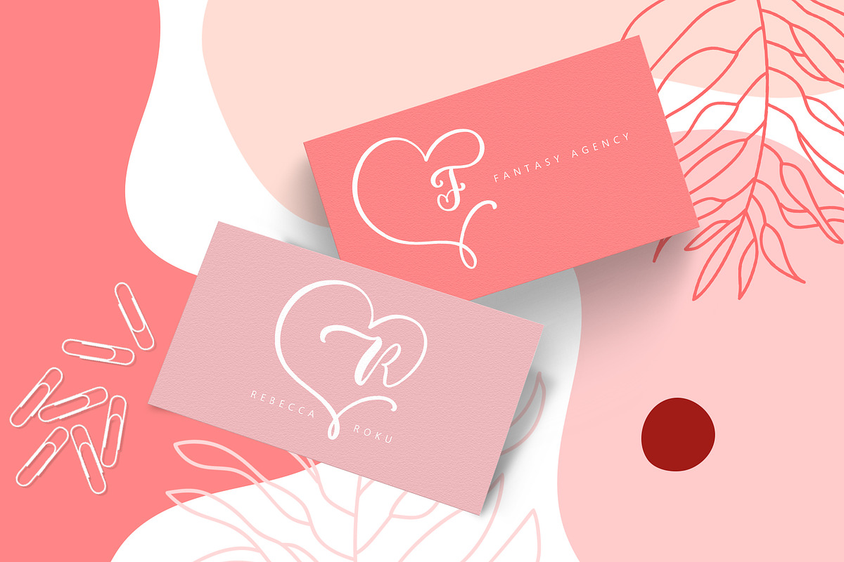 Monogram Heart Flourish Font preview 6