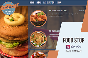 Food Stop - Elementor Template