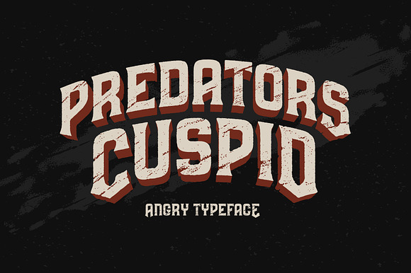 Predators Cuspid font preview 7
