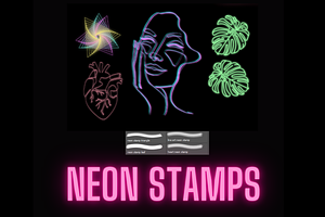 15 Photoshop Neon Brushes