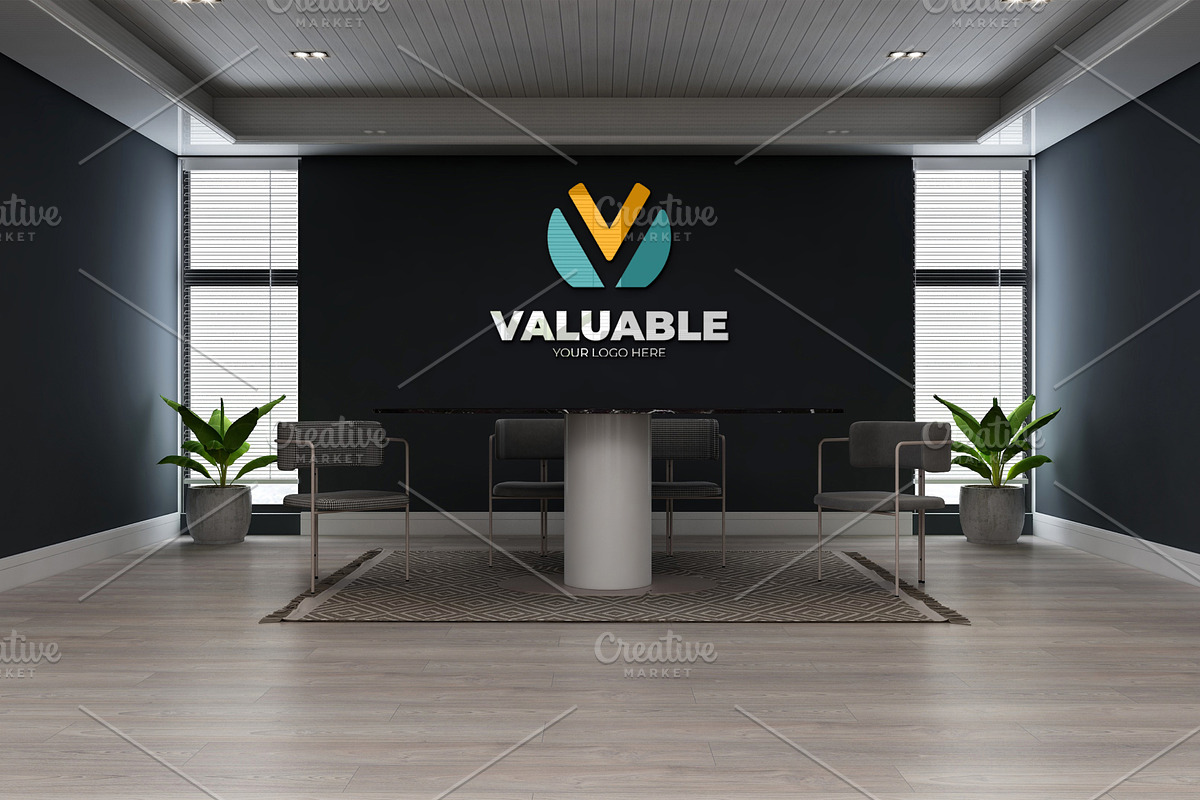 PSD Office Room Company Logo Mockup, a Product Mockup by Ayy (Photo 11 of 23)