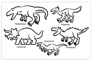 38 Dinosaur Elements x3 Styles, a Graphic by monkik (Thumbnail 11 of 22)