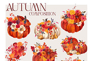 AUTUMN. Hand draw watercolor, an Object Graphic by ma_i_vi (Thumbnail 9 of 14)
